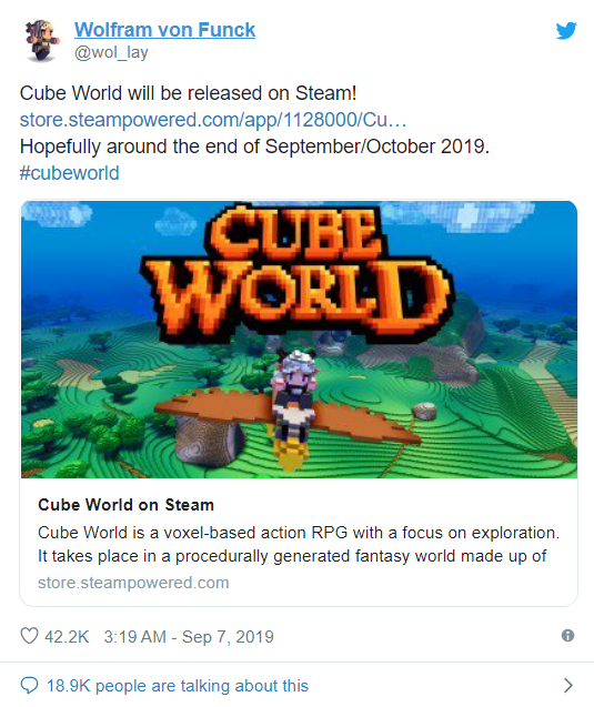 魔方世界什么时候出（Cube World发售时间）插图
