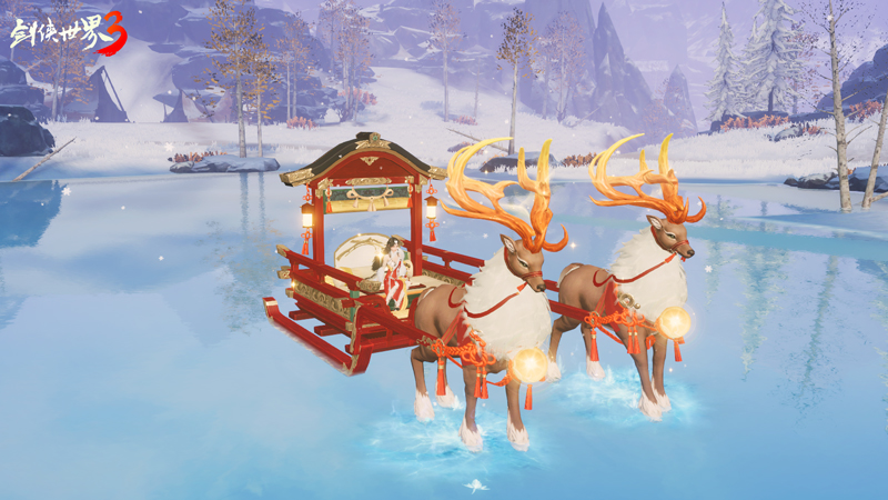 驰骋冰上江湖《剑侠世界3》驯鹿主题坐骑开启冬季狂欢插图2