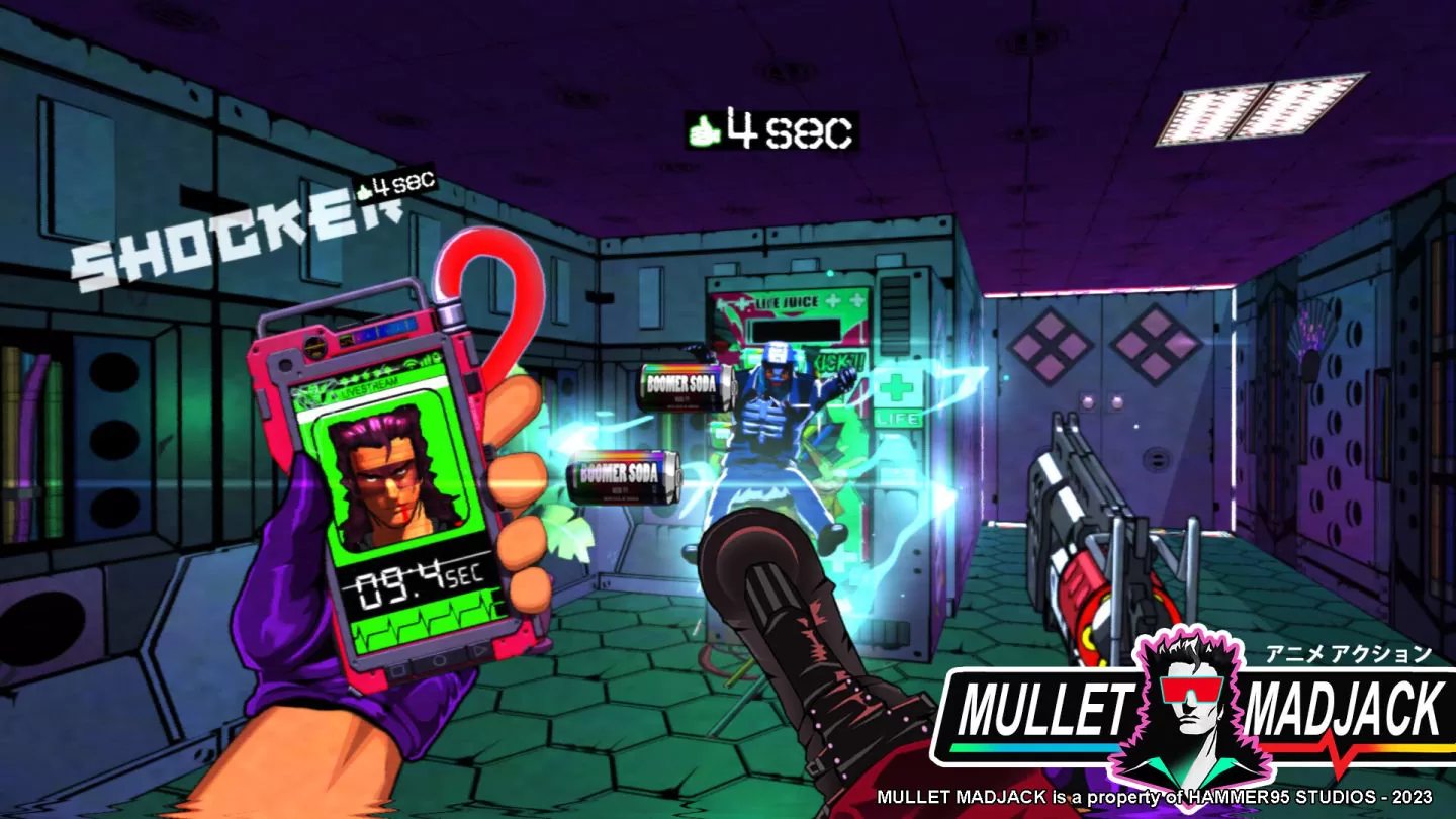 《Mullet Mad Jack》90 年代动画风格FPS 公开！10 秒内不打倒敌人就会死插图8