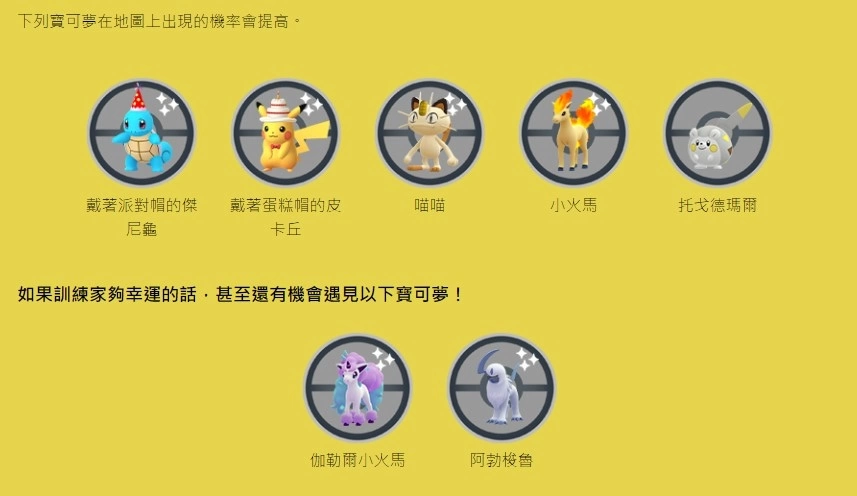 《Pokémon GO》7 周年纪念活动「派对帽卡咪龟／派对帽水箭龟」首度登场插图8